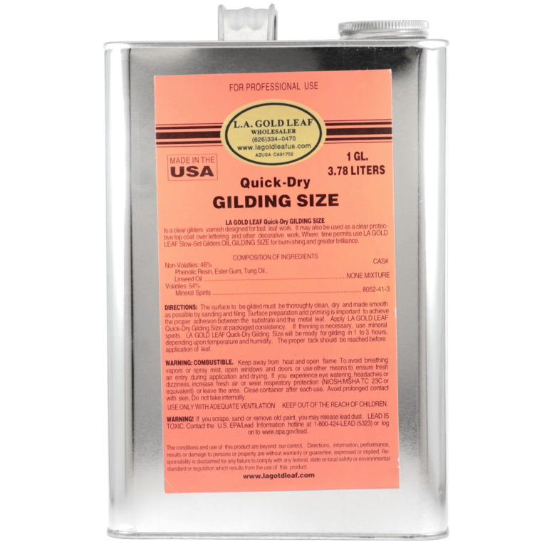 L.A. Gold Leaf Quick Dry Size (Outdoor/Indoor Use) — L.A. Gold Leaf